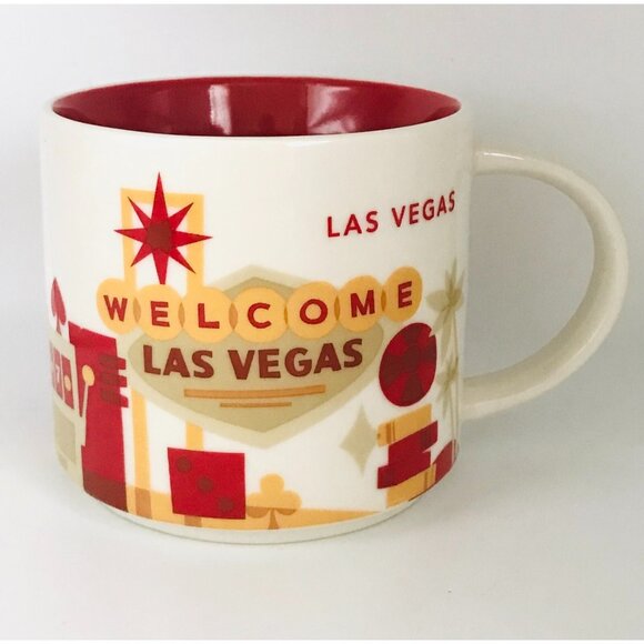 Starbucks Las Vegas You Are Here Coffee Mug 16 Oz 2012 Collector Series - Picture 1 of 3